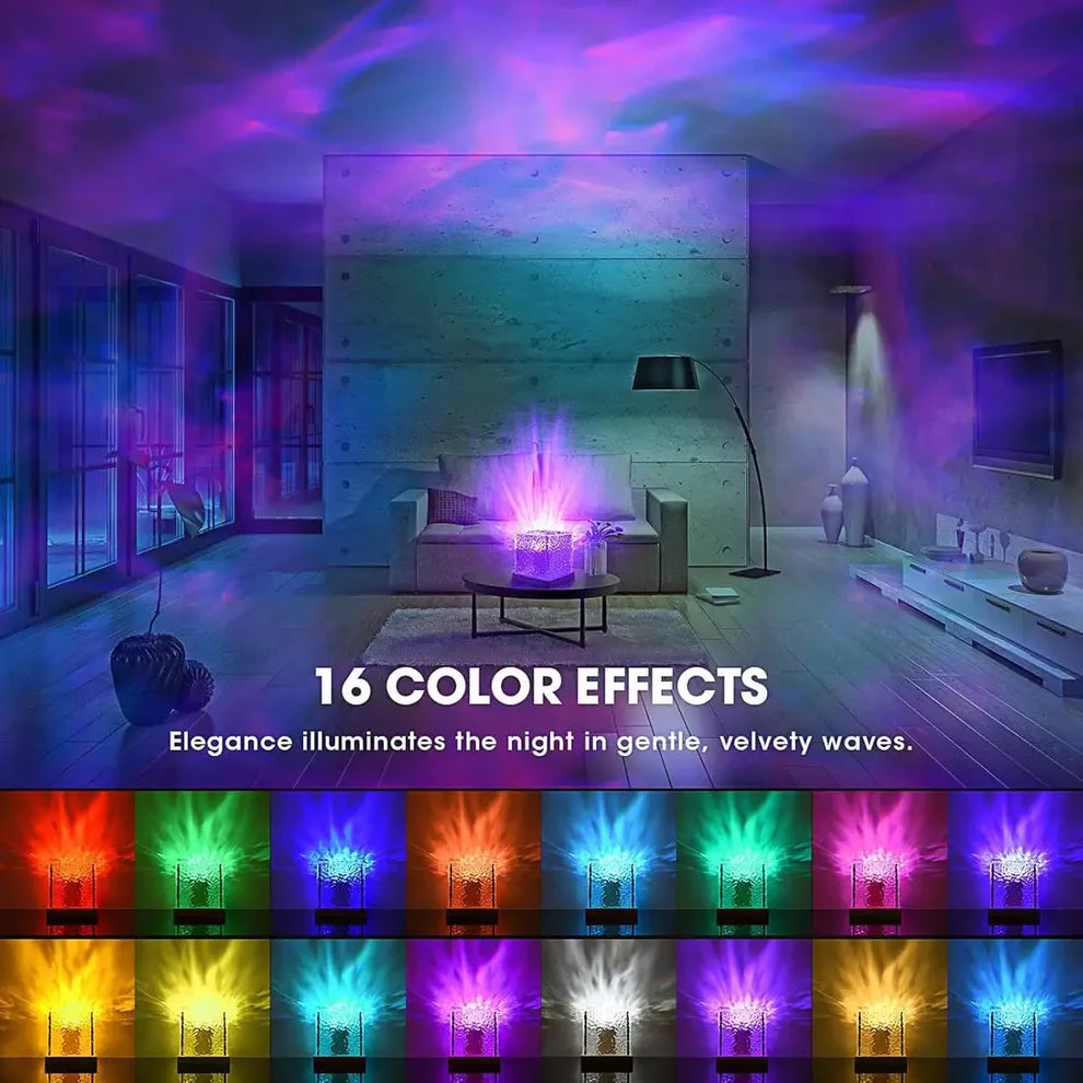 Wave Ocean Lamp - Multi Color LED Crystal Lamp with Remote Control